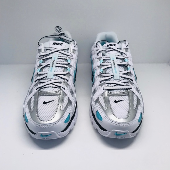 Nike P-6000 White/Black-Metallic/silver/Aqua Sz 8 - Picture 2 of 8